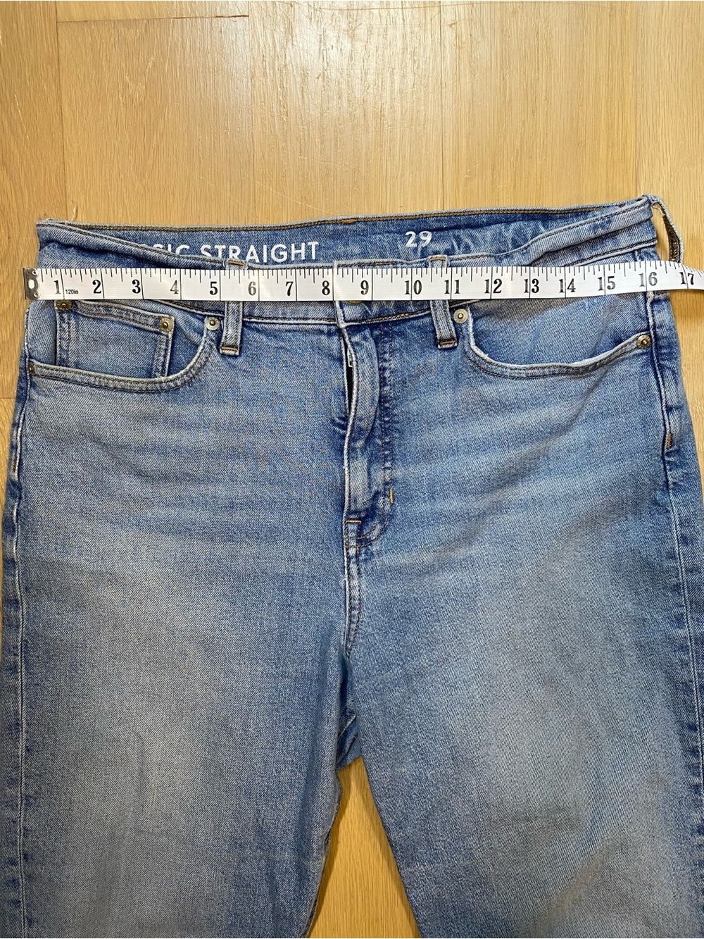 J. Crew High Rise Straight Leg Raw Hem Denim Blue Medium Wash Size 29 - Picture 11 of 12